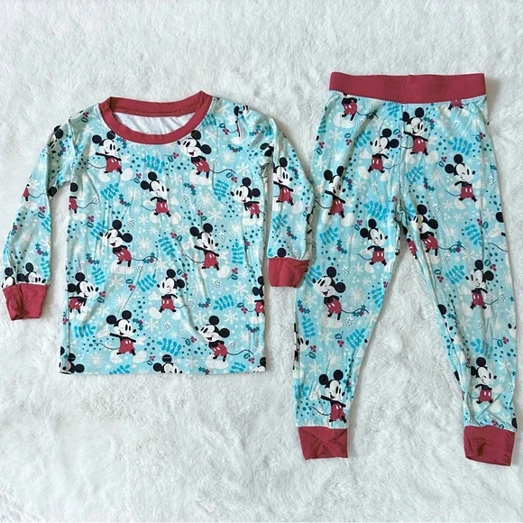 Little Sleepies Disney Mickey Holiday Two-Piece Pajama Set - 12-18m - Picture 4 of 7